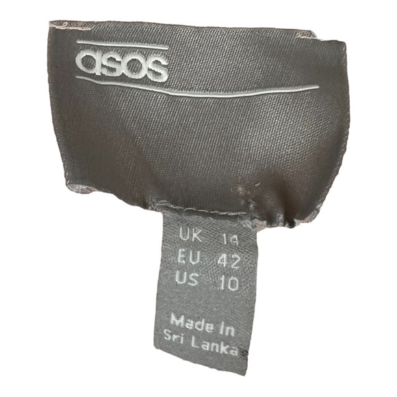 Asos Women Blazer Jacket Blush Pink One Button Flap Pockets Rayon Linen Blend 10 - Picture 7 of 11